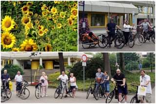 Ist möglicherweise ein Bild von Fahrrad, Kapkörbchen und außen